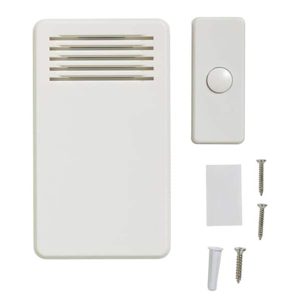 Unbranded 75 dB Wireless Battery Operated Door Bell Kit with 1-Push Button, White