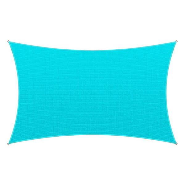 AMGO 8 ft. x 14 ft. Turquoise Rectangle Sail