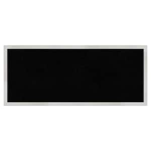 Svelte Silver Wood Framed Black Corkboard 31 in. x 13 in. Bulletin Board Memo Board
