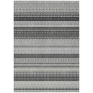 Chantille ACN576 Black 5 ft. x 7 ft. 6 in. Machine Washable Indoor/Outdoor Geometric Area Rug