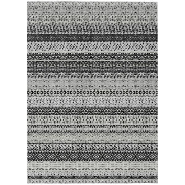 Addison Rugs Chantille ACN576 Black 5 ft. x 7 ft. 6 in. Machine Washable Indoor/Outdoor Geometric Area Rug