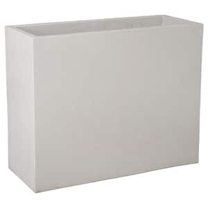 39 in. x 16 in. x 31 in. H White Septa Concrete Window Box, Terrazzo