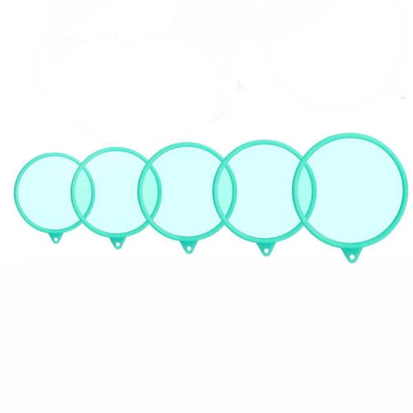5 Piece Silicone Food Storage Lid Set Microwave Splatter Covers Reusable Bowl Covers for Containers Cups Cans