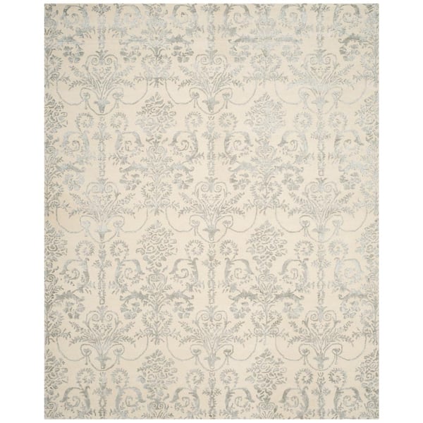 Bella 10 ft. x 14 ft. Ivory/Gray Oriental Area Rug