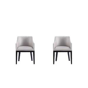 Gansevoort Light Grey Faux Leather Dining Armchair (Set of 2)