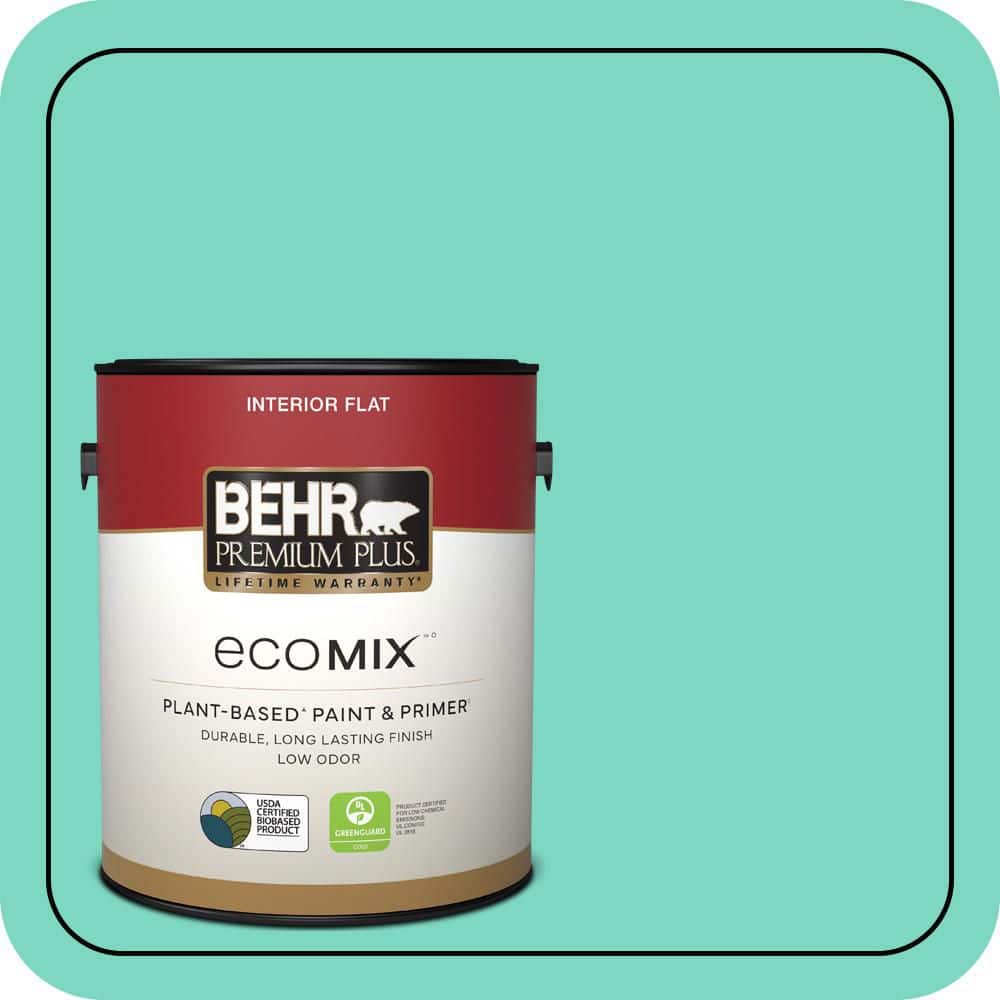 1 gal. #480A-3 Mint Majesty Flat EcoMix Plant-Based Interior Paint & Primer price history on PriceWatchPro