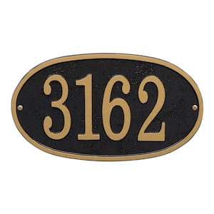 Personalized Cast Metal Address Plaque - Custom House Number Sign For Outdoor Wall Mount