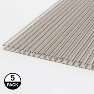 Thermoclear 24 in. x 24 in. x 1/4 in. (6mm) Bronze Multiwall Polycarbonate Sheet (5-Pack)