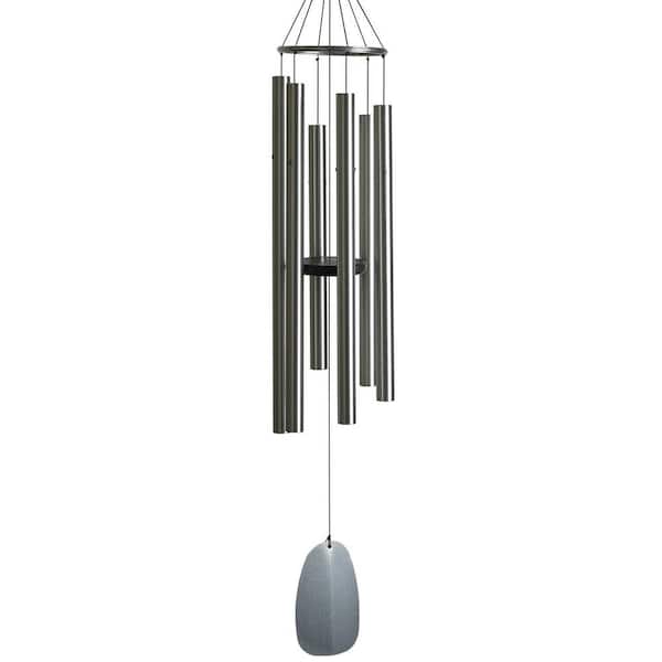 WOODSTOCK CHIMES Signature Collection, Bells of Paradise, 54 in. Silver Wind Chime