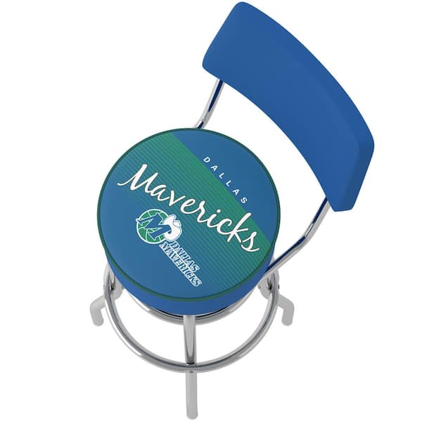 Dallas Mavericks Fade 31 in. Blue Backless Metal Bar Stool with Vinyl Seat