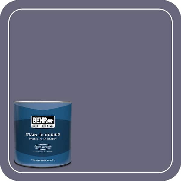 BEHR ULTRA 1 qt. #630F-6 Violet Evening Extra Durable Satin Enamel Interior Paint & Primer