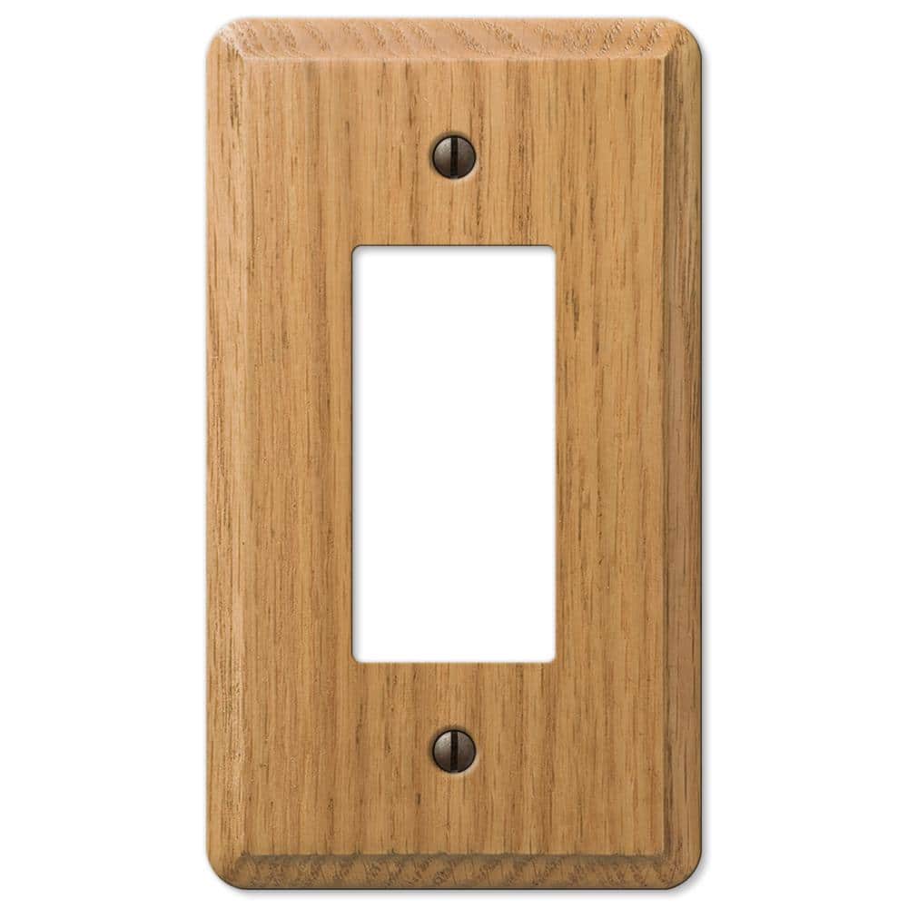 Contemporary 1 Gang Rocker Wood Wall Plate - Light Oak price history on PriceWatchPro