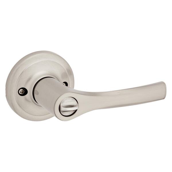 Kwikset Henley Satin Nickel Bed/Bath Door Lever 300HYL15CP - The
