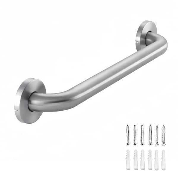24 in. Brushed Stainless Steel Bathroom Safety Shower Grab Bar, Toilet Assist Saft Handle Handrail ADA Compliant 500 lb.