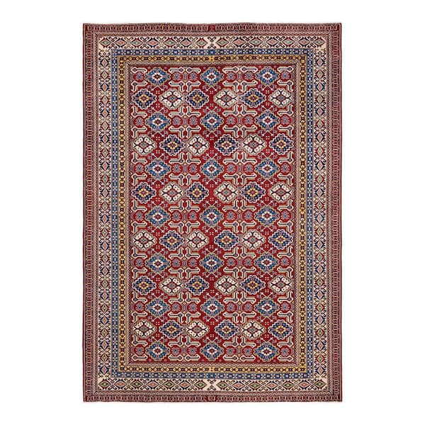 Solo Rugs Tribal One-of-a-Kind Bohemian Red 6 ft. 10 in. x 10 ft. 3 in. Tribal Area Rug