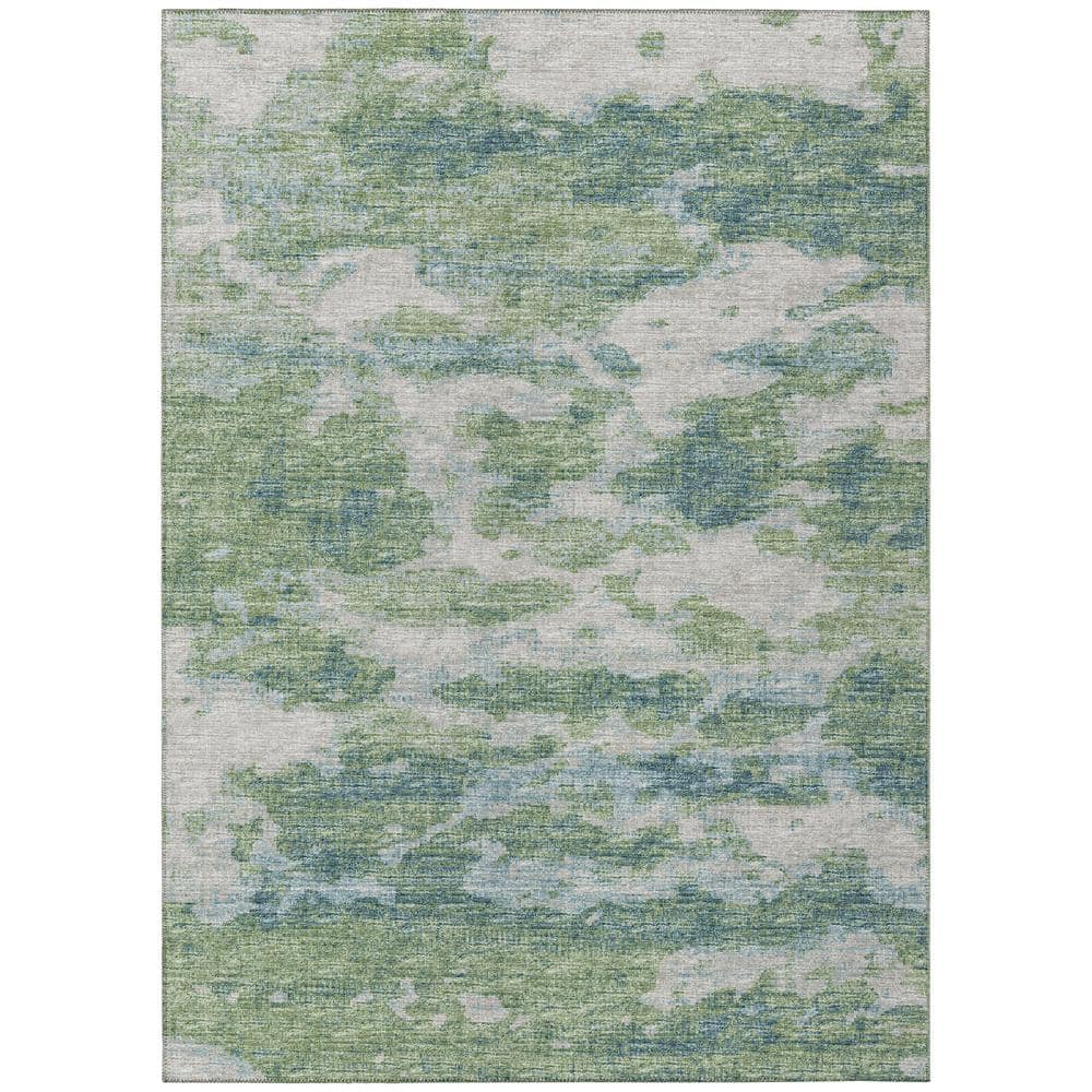 UPC 195843340687 product image for Accord Green 5 ft. x 7 ft. 6 in. Abstract Indoor/Outdoor Washable Area Rug | upcitemdb.com