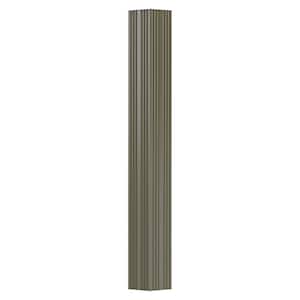9' x 3" Endura-Aluminum Column, Square Shaft (Load-Bearing), Non-Tapered, Fluted, Clay