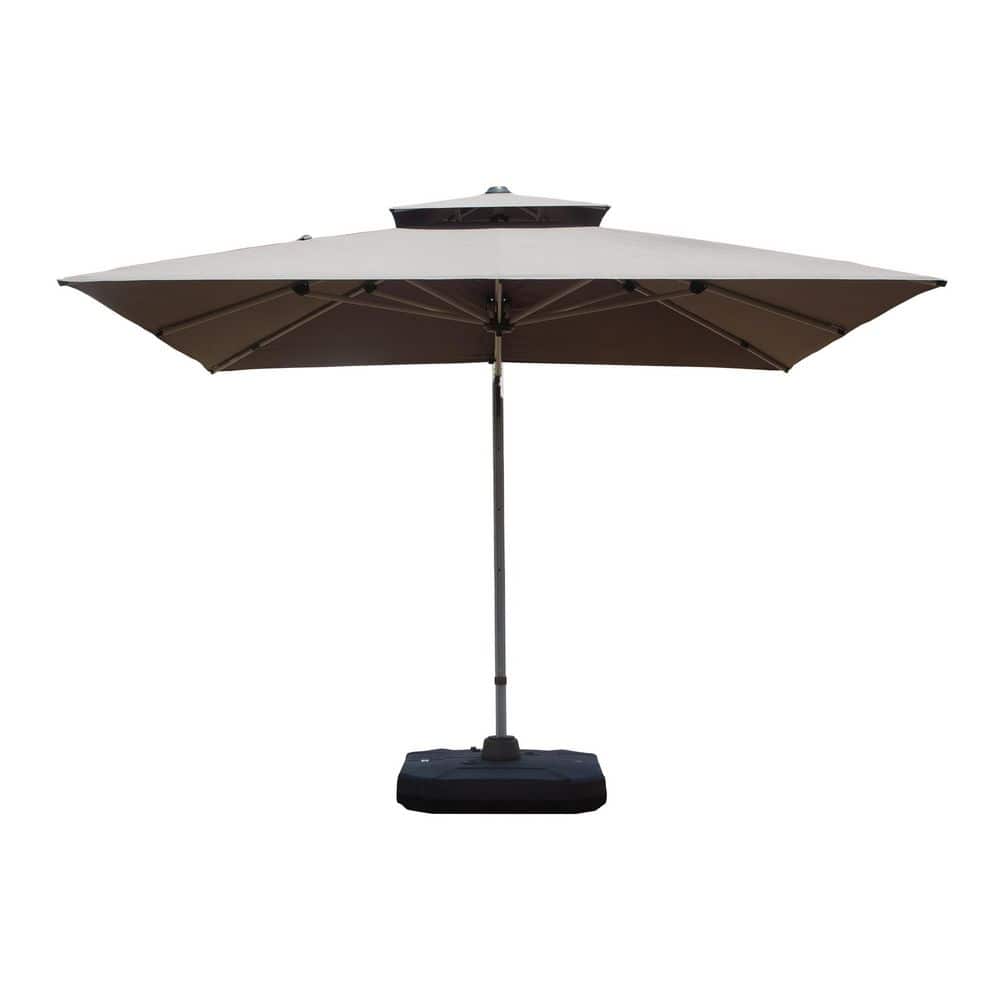 9 ft. X 9 ft. Square Cantilever Patio Umbrella with Center Pole in Gray (Base Not Included) price history on PriceWatchPro