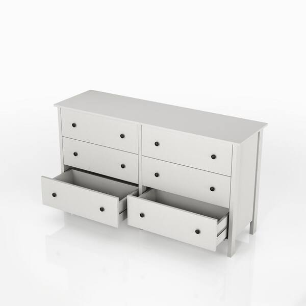 Furniture of America London White 6-drawer 52 in. W Dresser FGI