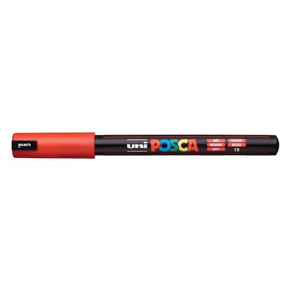 POSCA PC-1MR Ultra-Fine Tip Paint Pen, Red 076854 - The Home Depot