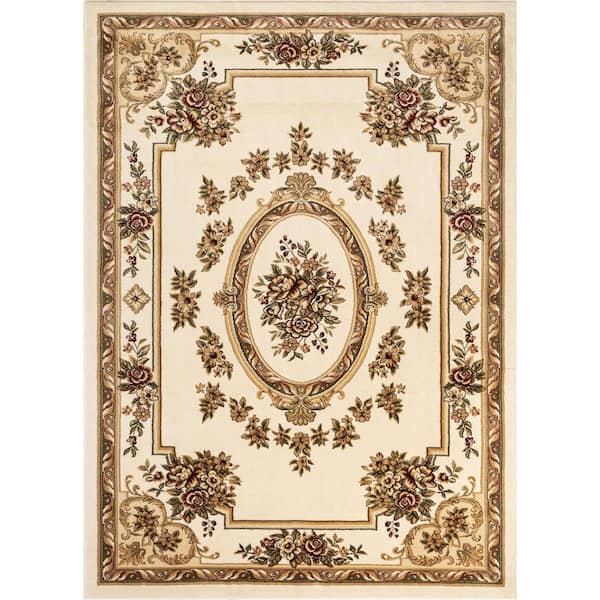 Well Woven Timeless Le Petit Palais Ivory 11 ft. x 15 ft. Traditional Area Rug
