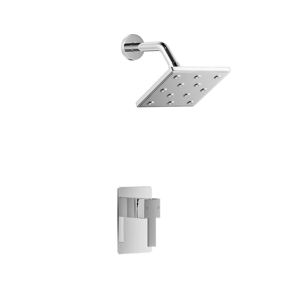 Aosspy SingleHandle 1Spray Shower Faucet in Chrome (Valve Included