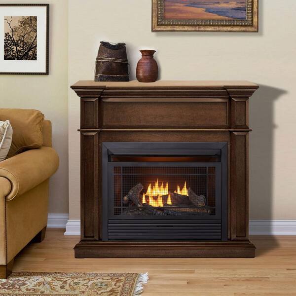 Duluth Forge Dual Fuel Ventless Gas Fireplace 26 000 Btu T Stat Control Gingerbread Finish Model Dfs 300t 3g 179209 The Home Depot Duluth Forge Dual Fuel, Ventless Gas Fireplace Home Depot