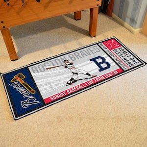 Boston Braves Gray 2 ft. 6 in. x 6 ft. Ticket Runner Rug