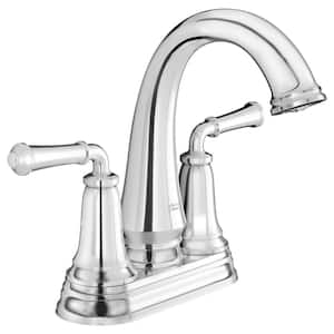 Delancey 4 in. Centerset 2-Handle Bathroom Faucet with Pop-Up Drain in Polished Chrome