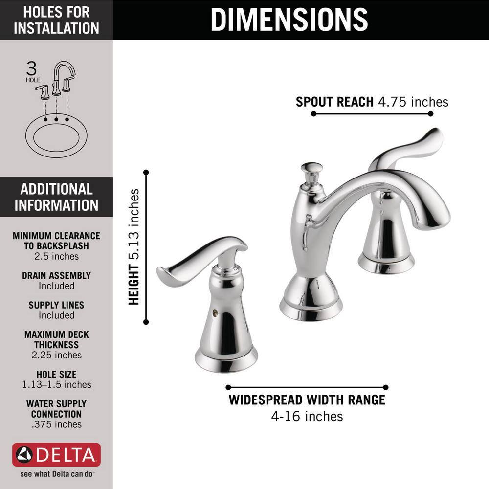 Modern Contemporary 16" Widespread Zinc Bathroom Faucet in Chrome
