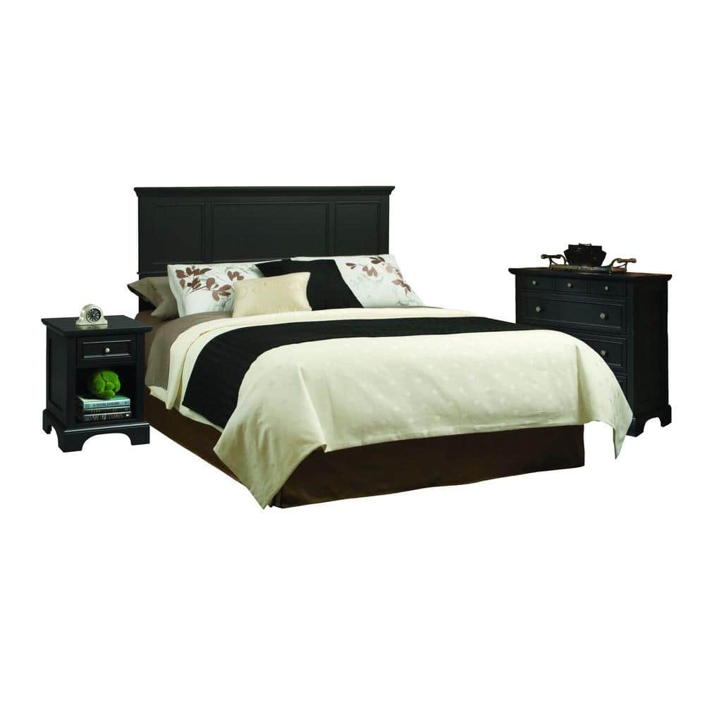 HOMESTYLES Bedford 4-Piece Black Queen Bedroom Set -  5531-5017