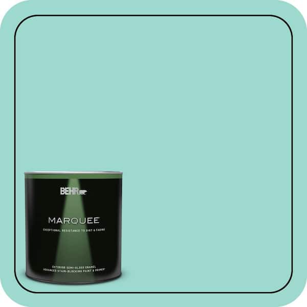 BEHR MARQUEE 1 qt. #P440-3 Fish Pond Semi-Gloss Enamel Exterior Paint & Primer