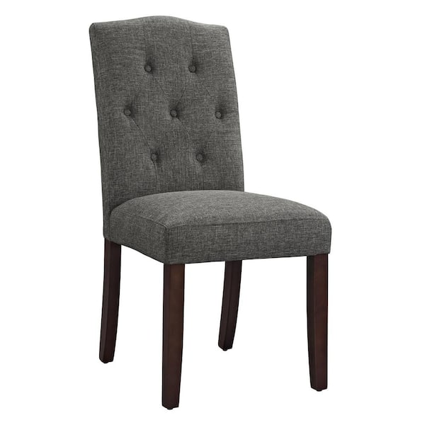 Dorel Living Bethany Gray Parsons Upholstered Tufted Dining Chair