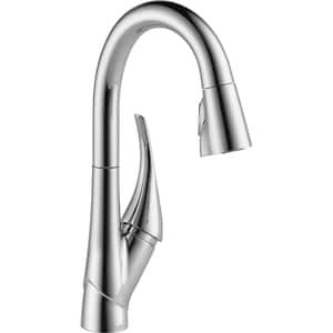 Esque Single-Handle Bar Faucet with Pull-Down Sprayer in Chrome