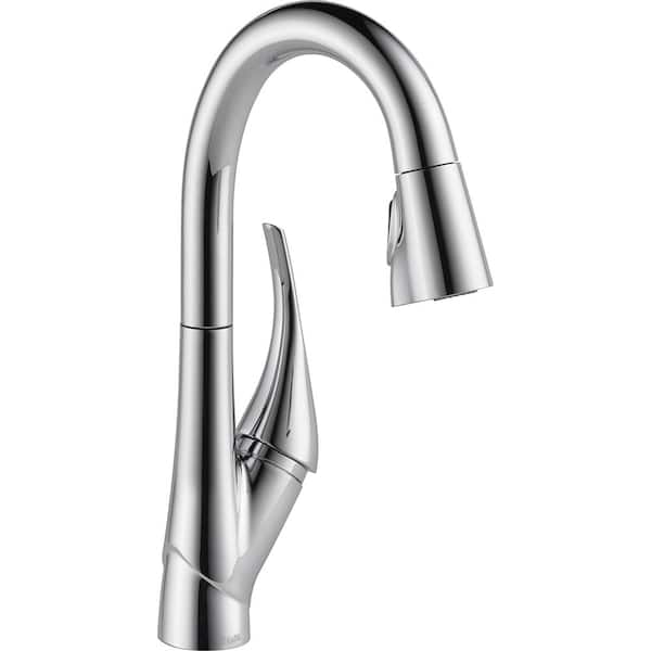 Delta Esque Single-Handle Bar Faucet with Pull-Down Sprayer in Chrome
