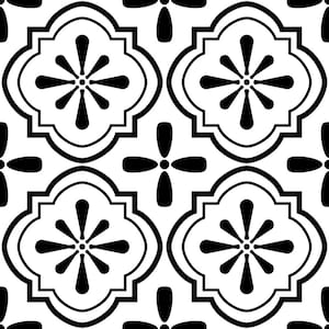 12 in. x 12 in. Black and White Cosmos Peel and Stick Vinyl Floor Tile (20-Tile, 20 sq. ft.)