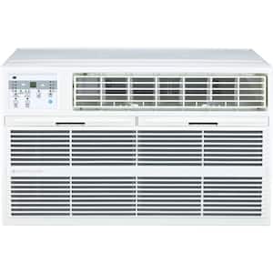 12,000 BTU 230V Through Wall Air Conditioner with Supplemental Heat and Remote Control, 550 Sq. Ft. in White