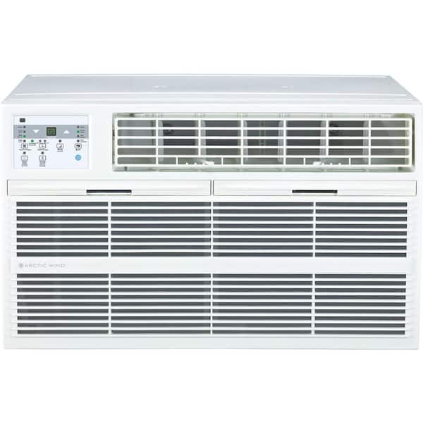 Arctic Wind 12,000 BTU 230V Through Wall Air Conditioner with Supplemental Heat and Remote Control, 550 Sq. Ft. in White