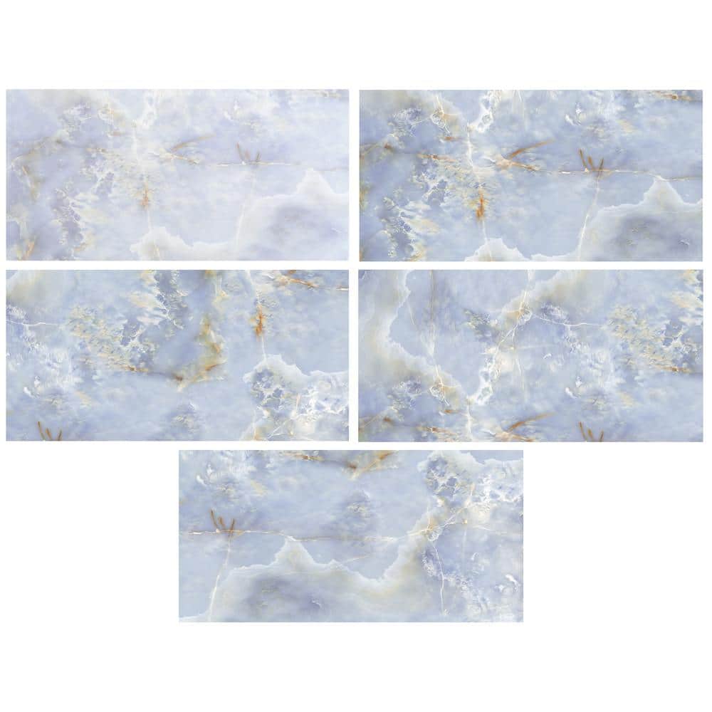 Selene Blue Onyx 24" x 48" Polished Porcelain Tile