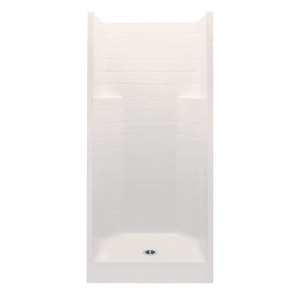 Everyday Textured Tile AFR 36 in. x 36 in. x 75 in. 1-Piece Shower Stall wi