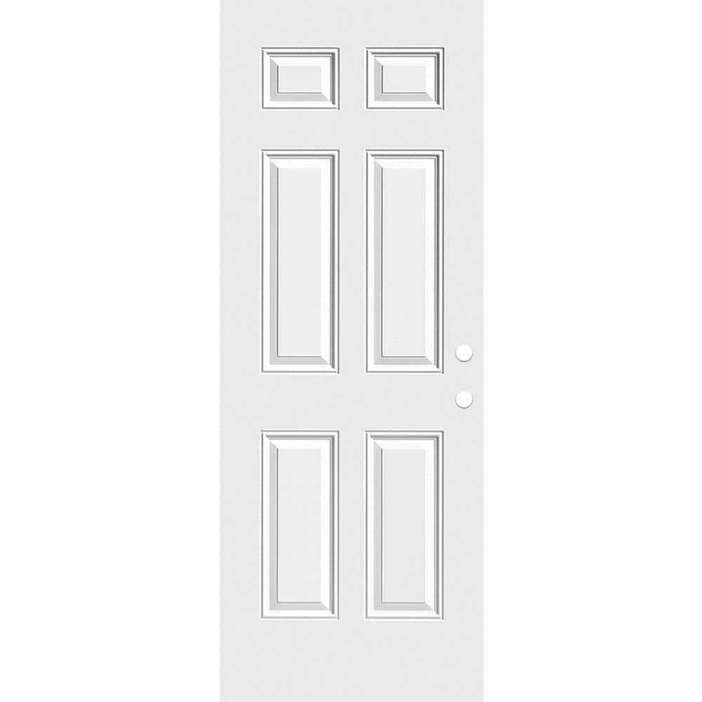 Masonite 30 in. x 80 in. Premium 6Panel Primed Steel Front Exterior
