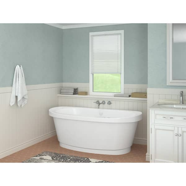 American Acrylic 66.875 x 29.5 White Oval Freestanding Soaking Batht – US  Bath Store