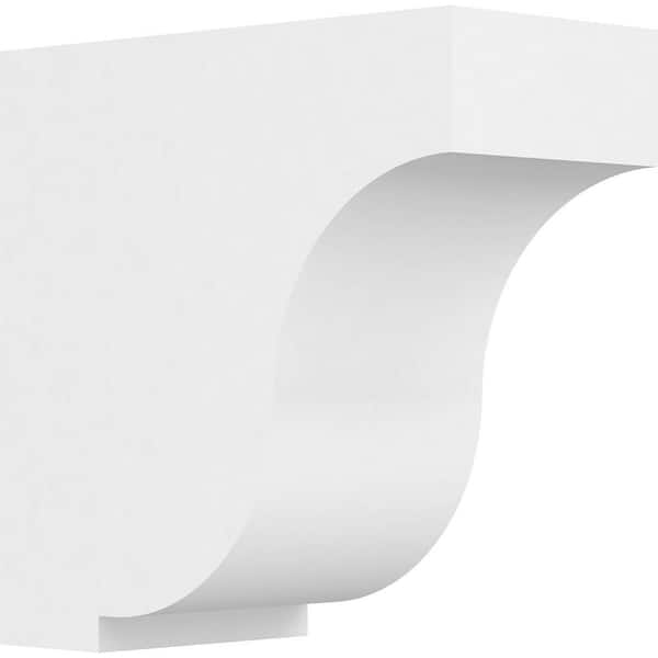 Ekena Millwork 3-1/2 in. x 7 in. x 7 in. Standard Van Buren Unfinished Architectural Grade PVC Bracket