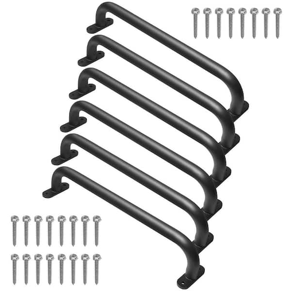 Black Playground Handles Metal Pack of 6- Swing Set Accessories, Kids Monkey Bars Grips for Playhouse, Treehouse
