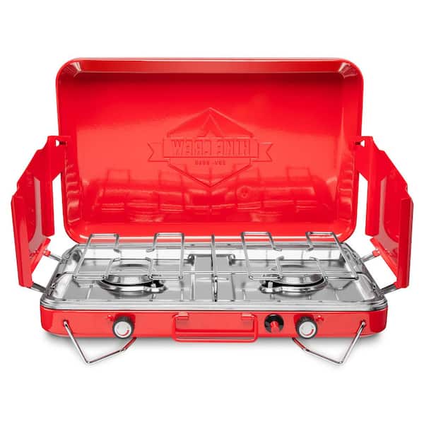 HIKE CREW 2-in-1 Gas Camping Stove and Stainless Steel Drip Tray