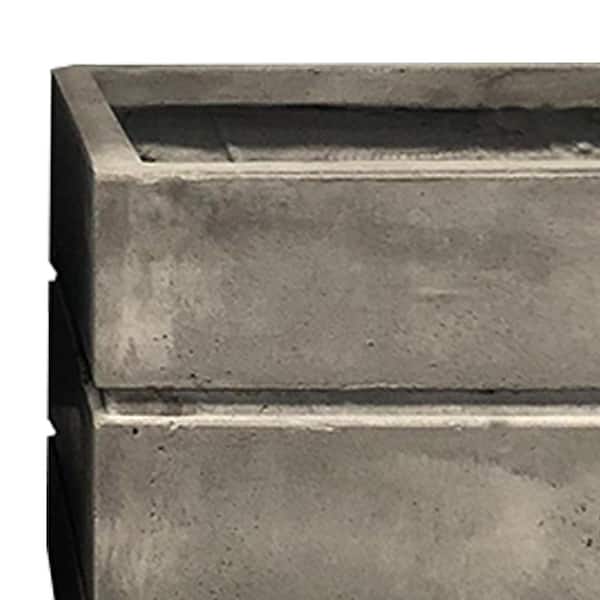 DurX-litecrete Lightweight Light Grey Concrete Crate Planter