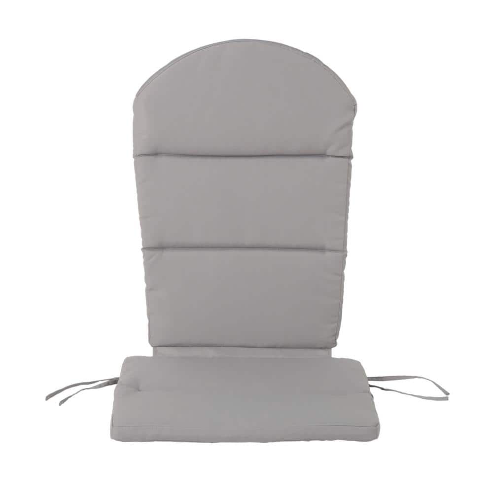 Gray Water-Resistant Polyester Adirondack Chair Cushion