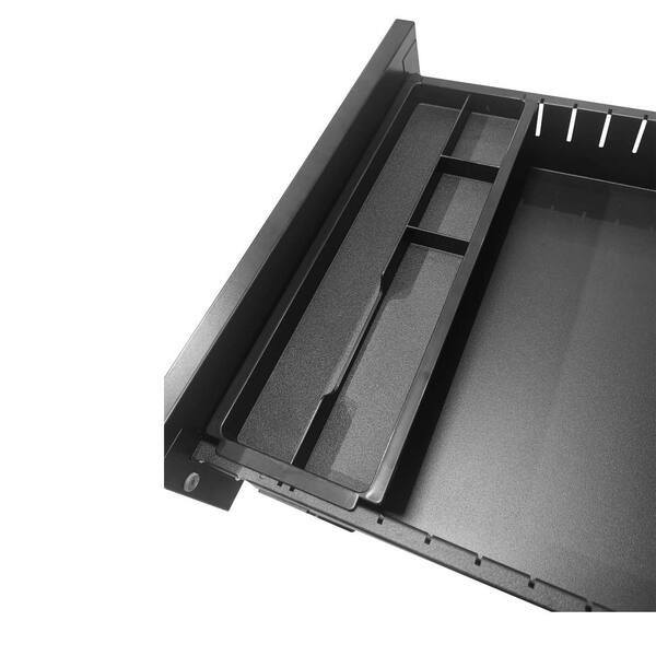 CSC DECOR INC 3 Drawer Black Metal 15 in. W x 24 in. H