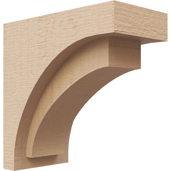 Ekena Millwork 5 in. x 10 in. x 10 in. Series 1 Classic Rivera Rough Cedar Woodgrain Timberthane Polyurethane Corbel, Primed Tan