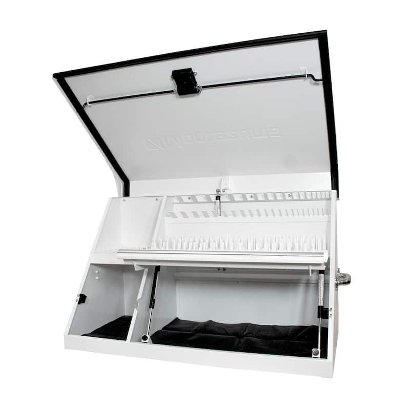 37 in. W x 18 in. D Portable White Triangle Top Tool Chest for Sockets, Wrenches and Screwdrivers